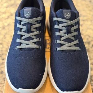 Peter Millar Glide Dark Blue Wool Sneakers with Gray Accents
